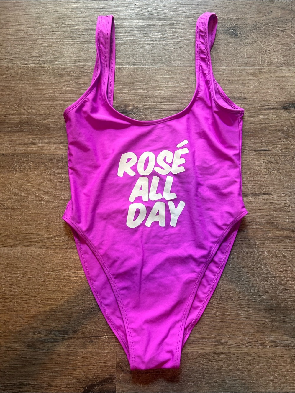 Ravesuits One Piece Swimsuit Womens M/L Pink Rosé All Day High Cut